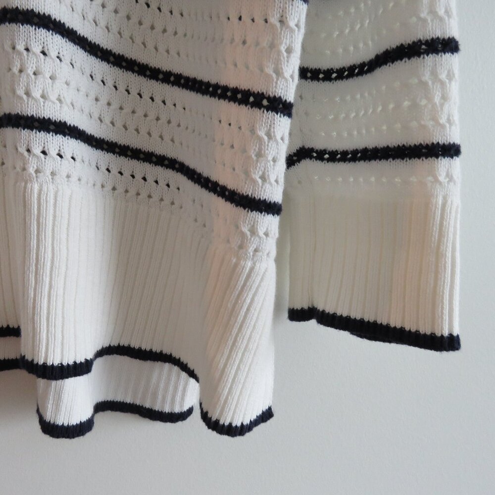 SERAPHINE Helga Textured Stripe Cotton Maternity Nursing Sweater Jumper Size L - Picture 7 of 16